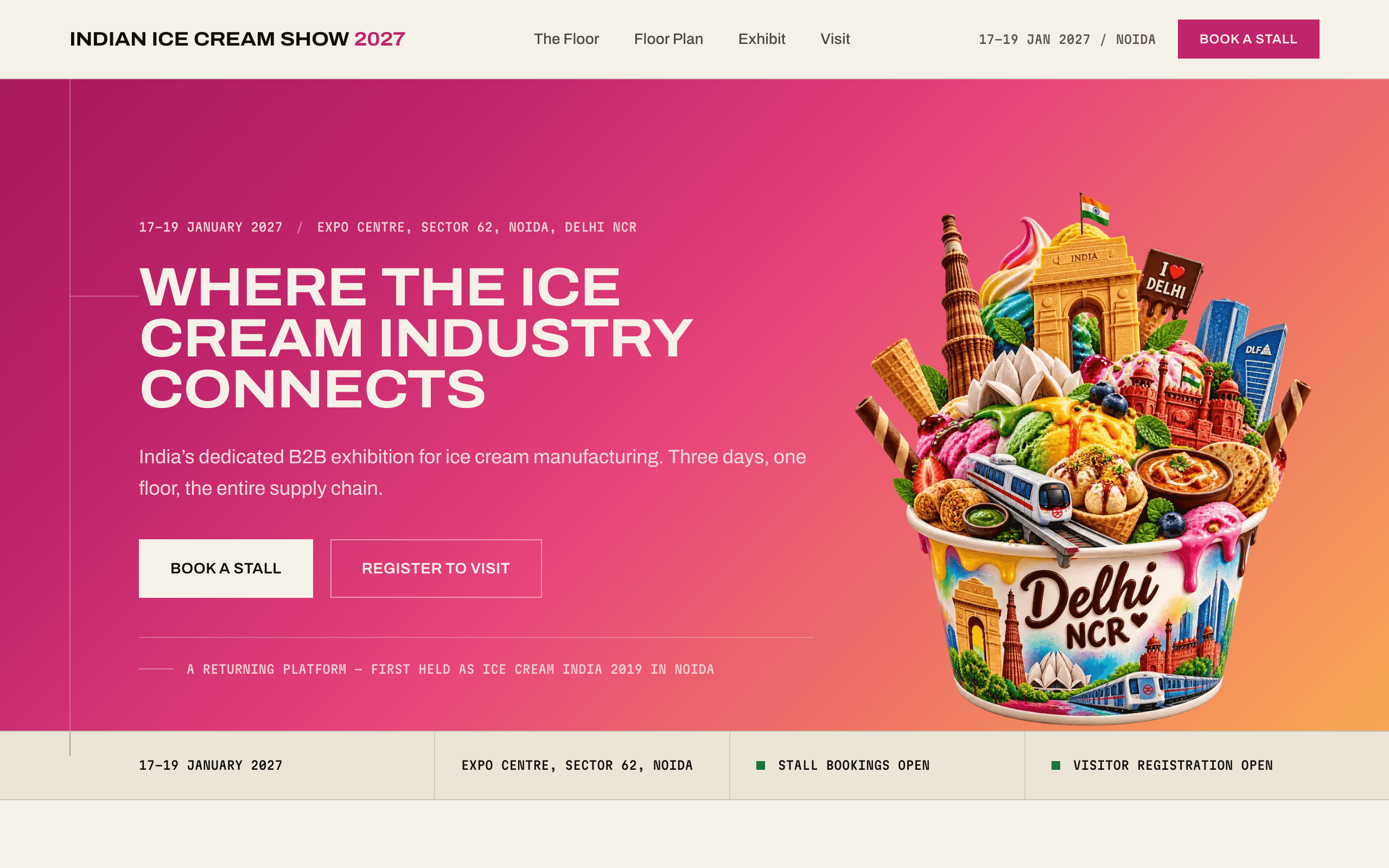Indian Ice Cream Show website